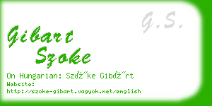 gibart szoke business card
